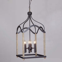 4 Lights Metal Hanging Chandelier Black Candle-Style Pendant - Rebooters