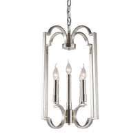 5 Lights Metal Pendant Chandelier Classic Silver Candle Fixture - Rebooters