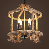 Beige 4 Lights Chandelier Light Fixture for Dining Room - Rebooters