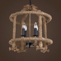 Beige 4 Lights Chandelier Light Fixture for Dining Room - Rebooters