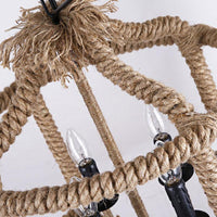 Beige 4 Lights Chandelier Light Fixture for Dining Room - Rebooters