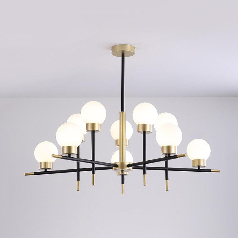 Contemporary Globe Shade Chandelier Multi-Head Metal Pendant Lamp - Rebooters