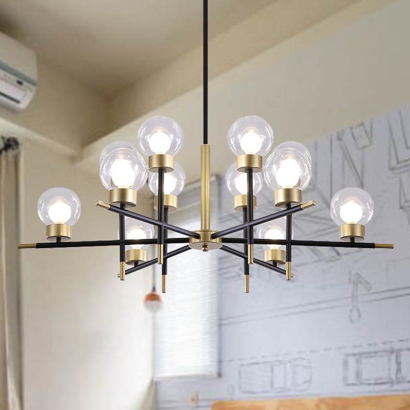 Contemporary Globe Shade Chandelier Multi-Head Metal Pendant Lamp - Rebooters