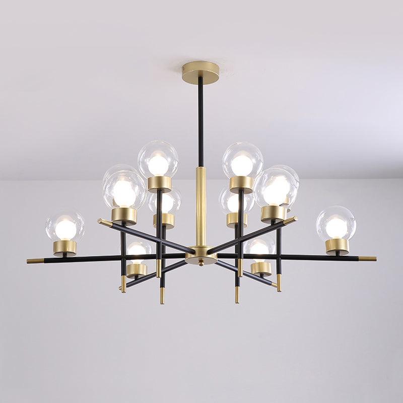 Contemporary Globe Shade Chandelier Multi-Head Metal Pendant Lamp - Rebooters
