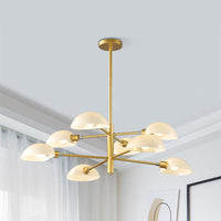 1/2 Tiers Chandelier Lamp Spoon Shade Nordic Metal Light - Rebooters