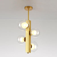 4/8 Lights Gold Linear Suspension Light Modern Chandelier - Rebooters