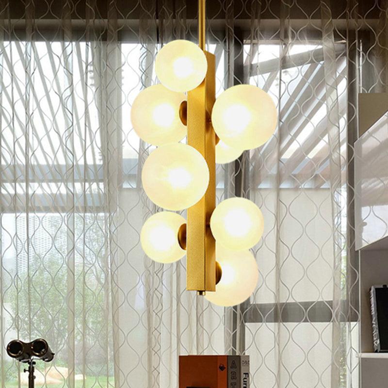 4/8 Lights Gold Linear Suspension Light Modern Chandelier - Rebooters