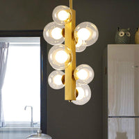 4/8 Lights Gold Linear Suspension Light Modern Chandelier - Rebooters