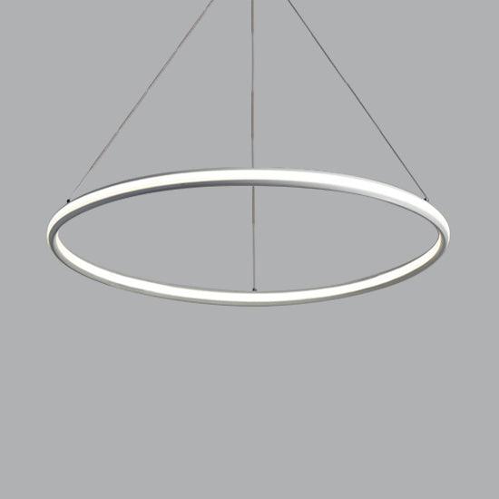 Acrylic Ring Chandelier Simple 1/2/3-Light LED Ceiling Pendant Lighting - Rebooters