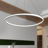 Acrylic Ring Chandelier Simple 1/2/3-Light LED Ceiling Pendant Lighting - Rebooters