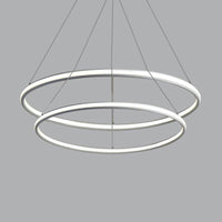 Acrylic Ring Chandelier Simple 1/2/3-Light LED Ceiling Pendant Lighting - Rebooters