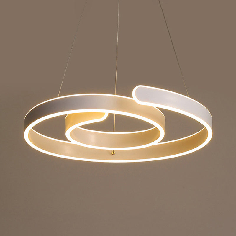 Twisting Acrylic Ceiling Light Modern LED White Chandelier - Rebooters