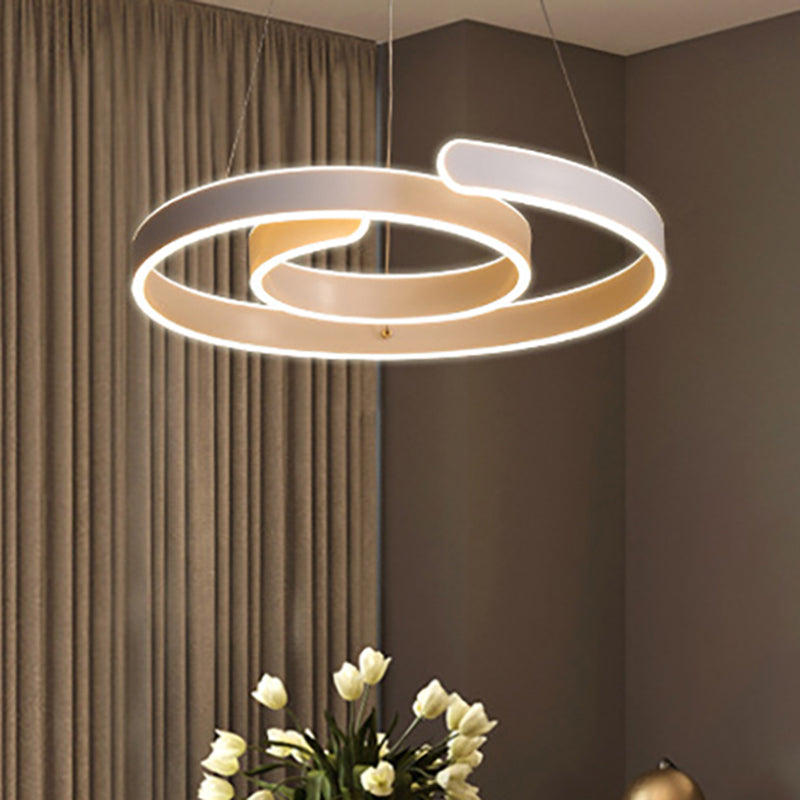 Twisting Acrylic Ceiling Light Modern LED White Chandelier - Rebooters