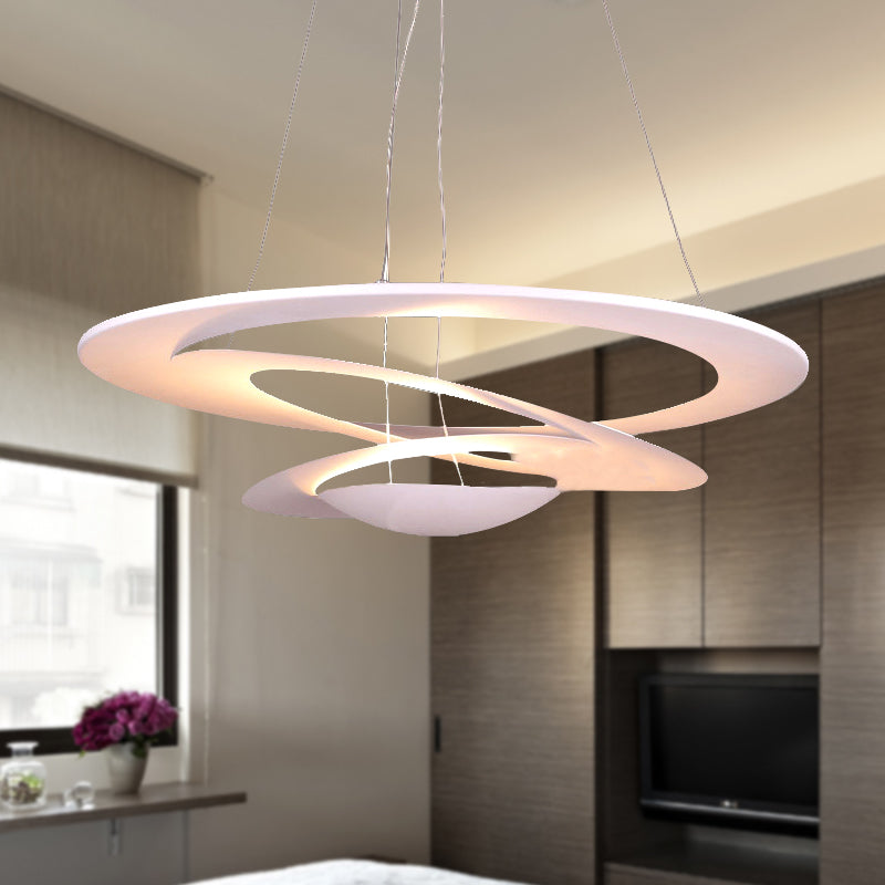 19.5/25.5"/31.5" Wide Spiral Ceiling Light White Chandelier - Rebooters