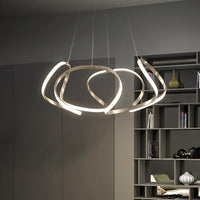 23.5"/31.5" Wide Chrome Gold Chandelier LED Acrylic Lamp - Rebooters