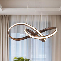 19.5"/27.5" Wide Black White Brown Bent Ceiling Light Fixture - Rebooters