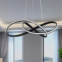 19.5"/27.5" Wide Black White Brown Bent Ceiling Light Fixture - Rebooters