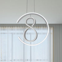 6/7/8-Shaped Drop Pendant Simple Acrylic White Chandelier - Rebooters