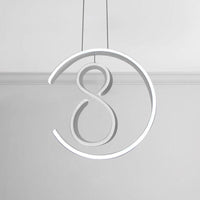 6/7/8-Shaped Drop Pendant Simple Acrylic White Chandelier - Rebooters
