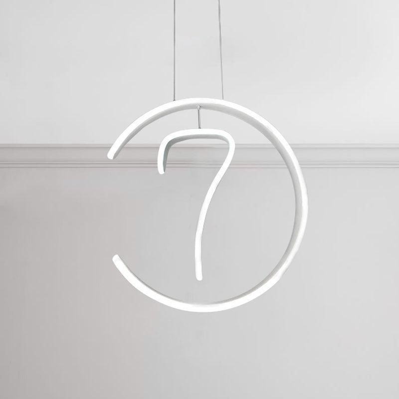 6/7/8-Shaped Drop Pendant Simple Acrylic White Chandelier - Rebooters