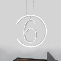 6/7/8-Shaped Drop Pendant Simple Acrylic White Chandelier - Rebooters