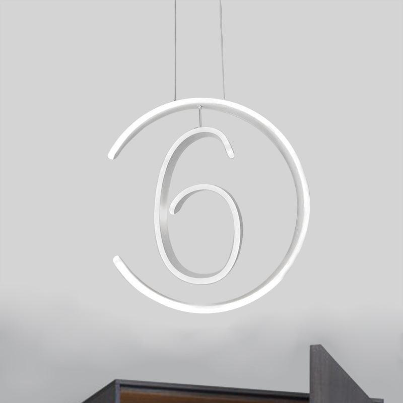 6/7/8-Shaped Drop Pendant Simple Acrylic White Chandelier - Rebooters