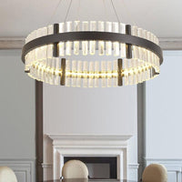 16"/23.5" Wide Round Pendant Chandelier Modern Crystal Lamp - Rebooters