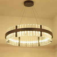 16"/23.5" Wide Round Pendant Chandelier Modern Crystal Lamp - Rebooters