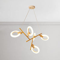 3/5/6 Lights Kitchen Ceiling Light with Branch Acrylic Shade - Rebooters