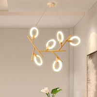 3/5/6 Lights Kitchen Ceiling Light with Branch Acrylic Shade - Rebooters