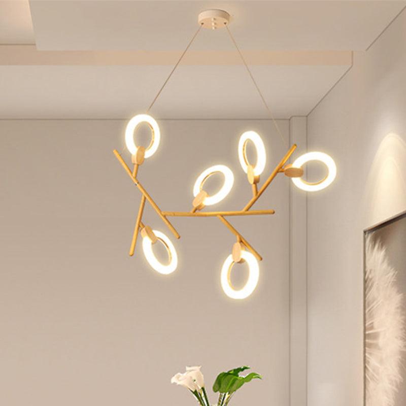 3/5/6 Lights Kitchen Ceiling Light with Branch Acrylic Shade - Rebooters