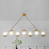 3/5/7 Lights Living Room Chandelier with Ball Clear Glass Shade - Rebooters