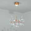 Designer Heracleum Chandelier Acrylic LED Pendant Light Fixture in Bronze - Rebooters