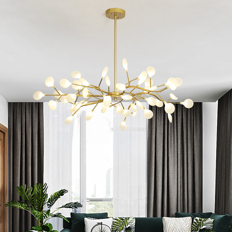 Glass Firefly Chandelier Lighting Postmodern Ceiling Lamp - Rebooters