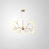 Acrylic Leaf Hanging Chandelier Designer Gold Finish Pendant Light - Rebooters