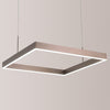 Square Acrylic Pendant Ceiling Light Modern Coffee LED Chandelier - Rebooters