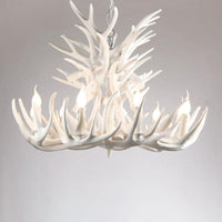 Artificial Antler Chandelier Rustic Resin Hanging Light - Rebooters