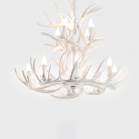 Artificial Antler Chandelier Rustic Resin Hanging Light - Rebooters