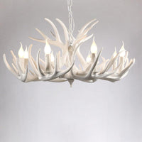 Artificial Antler Chandelier Rustic Resin Hanging Light - Rebooters