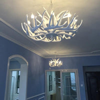 Artificial Antler Chandelier Rustic Resin Hanging Light - Rebooters