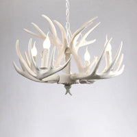 Artificial Antler Chandelier Rustic Resin Hanging Light - Rebooters