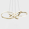 Gold Plated Circling Pendant Chandelier Minimalistic Metal LED Light - Rebooters