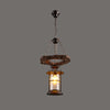 Nautical Style Lantern Chandelier Lamp Wooden Ceiling Pendant Light - Rebooters