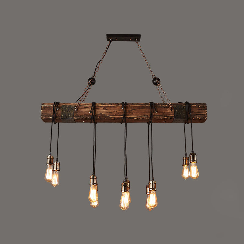 Nautical Style Lantern Chandelier Lamp Wooden Ceiling Pendant Light - Rebooters