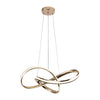 Twist Aluminum Chandelier Artistic Gold LED Hanging Light - Rebooters