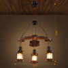 Clear Glass Lantern Suspension Lamp Nautical Living Room Chandelier - Rebooters