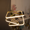 Contorted LED Pendant Light Simplicity Metal Chandelier Gold - Rebooters