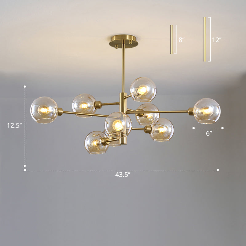 Postmodern Sputnik Chandelier Light Fixture Glass Ceiling Light - Rebooters