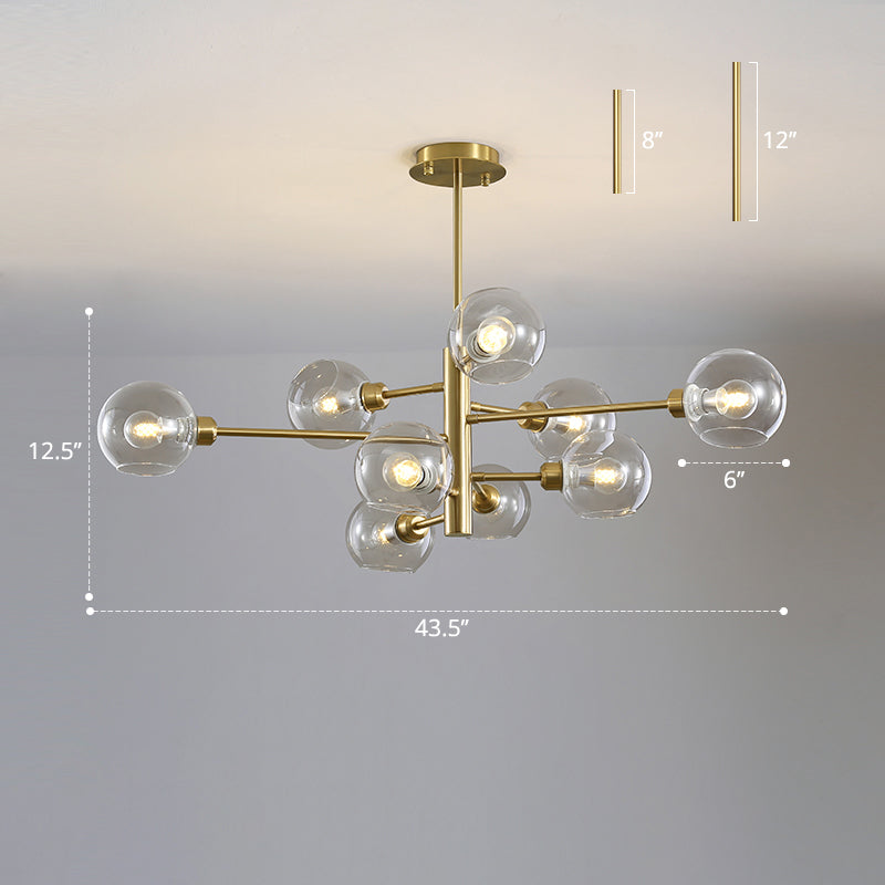 Postmodern Sputnik Chandelier Light Fixture Glass Ceiling Light - Rebooters