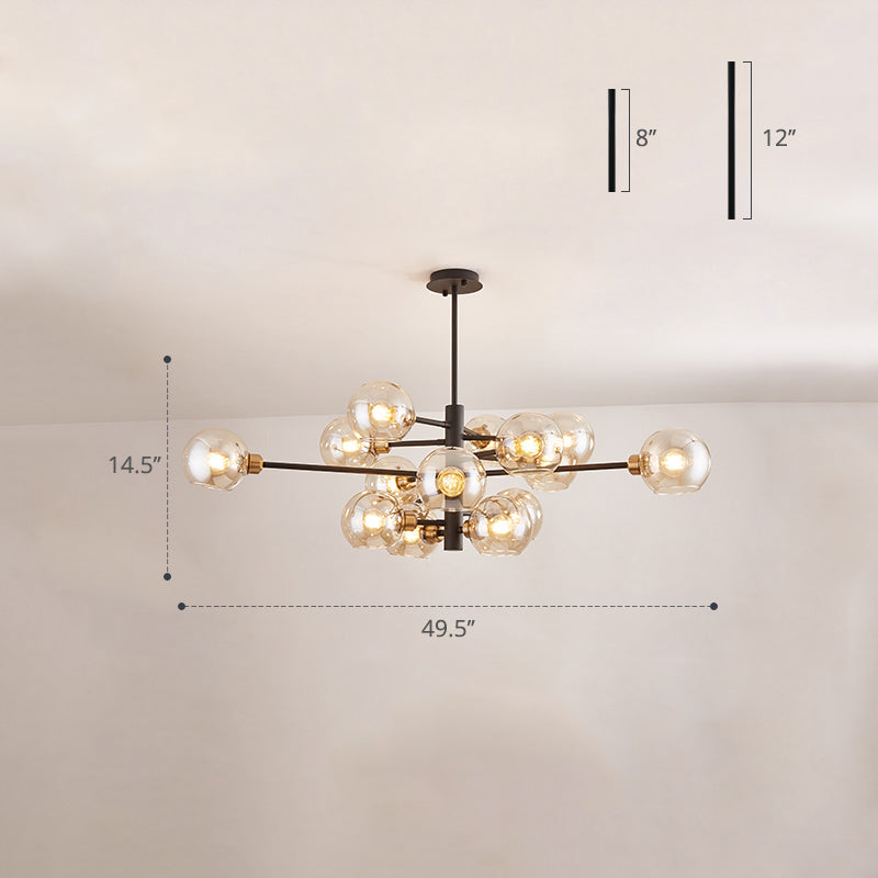 Postmodern Sputnik Chandelier Light Fixture Glass Ceiling Light - Rebooters